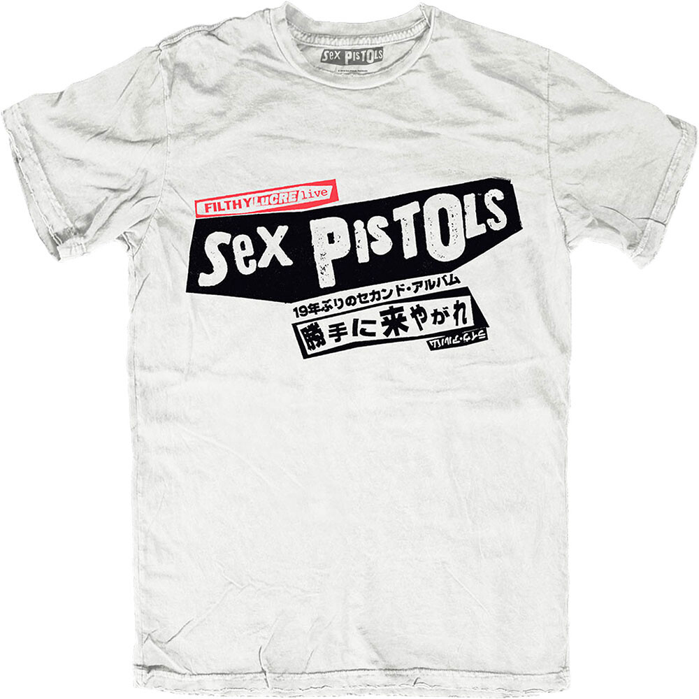 Sex Pistols - Filthy Lucre Japan with backprint - White t-shirt | eBay