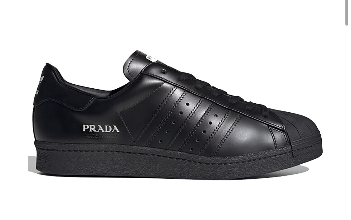 Adidas X PRADA Superstar Lifestyle Shoes Sneakers Black FW6679 Sz