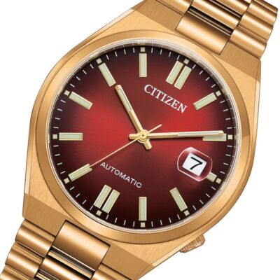 Citizen NJ0153-82X Automatic Red Dial Gold Tone Stainless Steel