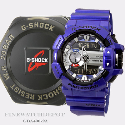 Casio G-shock G'mix Gba400-2a Blue Bluetooth Smart Music Playback