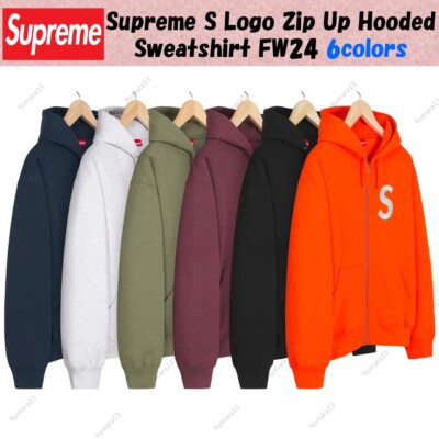 Supreme S Logo Zip Up Hooded Sweatshirt FW24 6colors | eBay