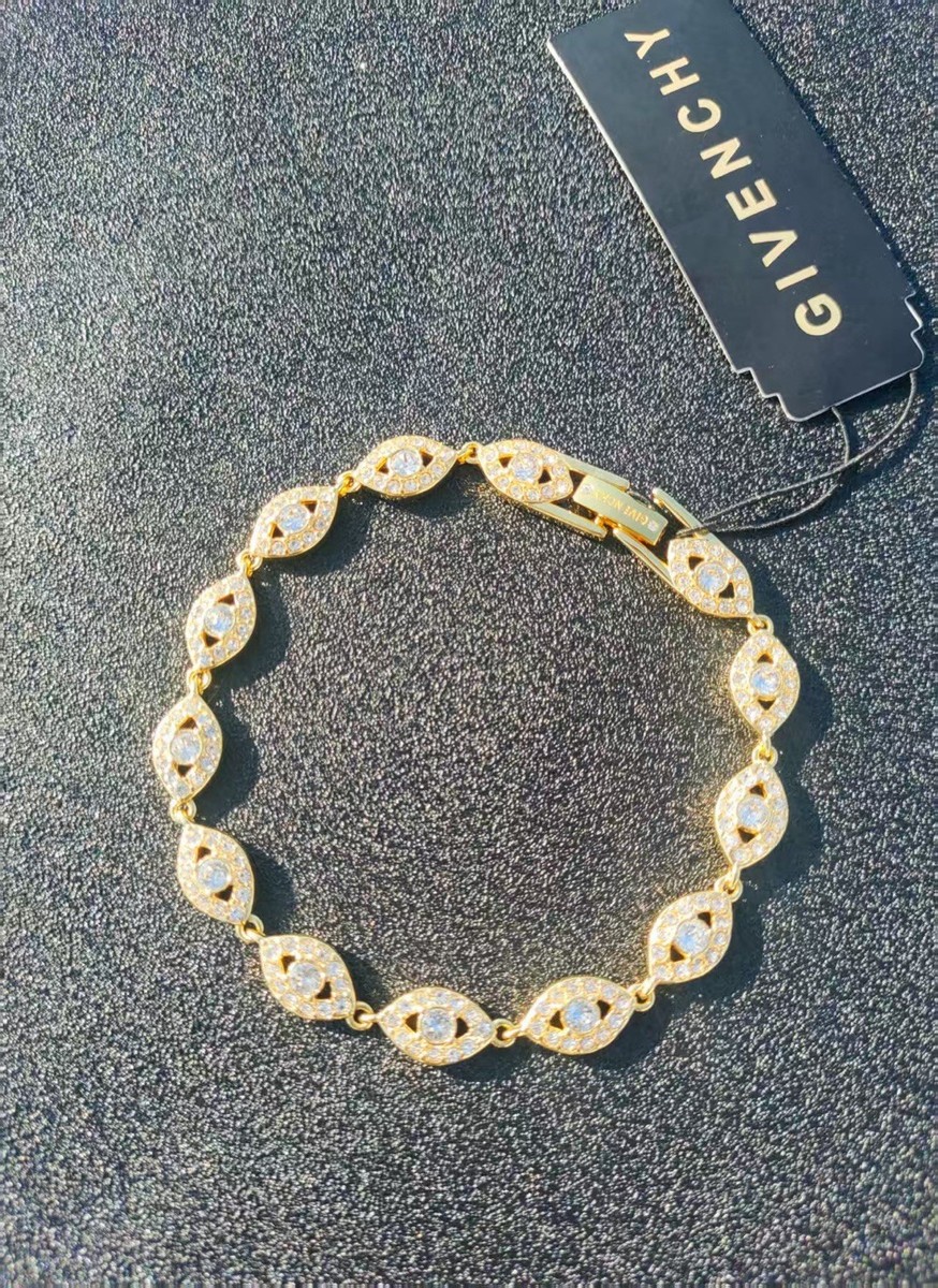 Givenchy Crystal Flex Bracelet Gold | eBay