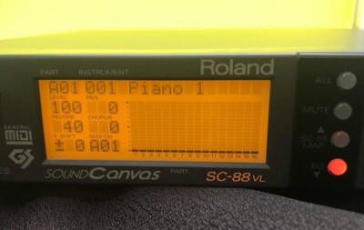Roland SC-88VL Sound Canvas GS MIDI Sound Module Used with Adapter