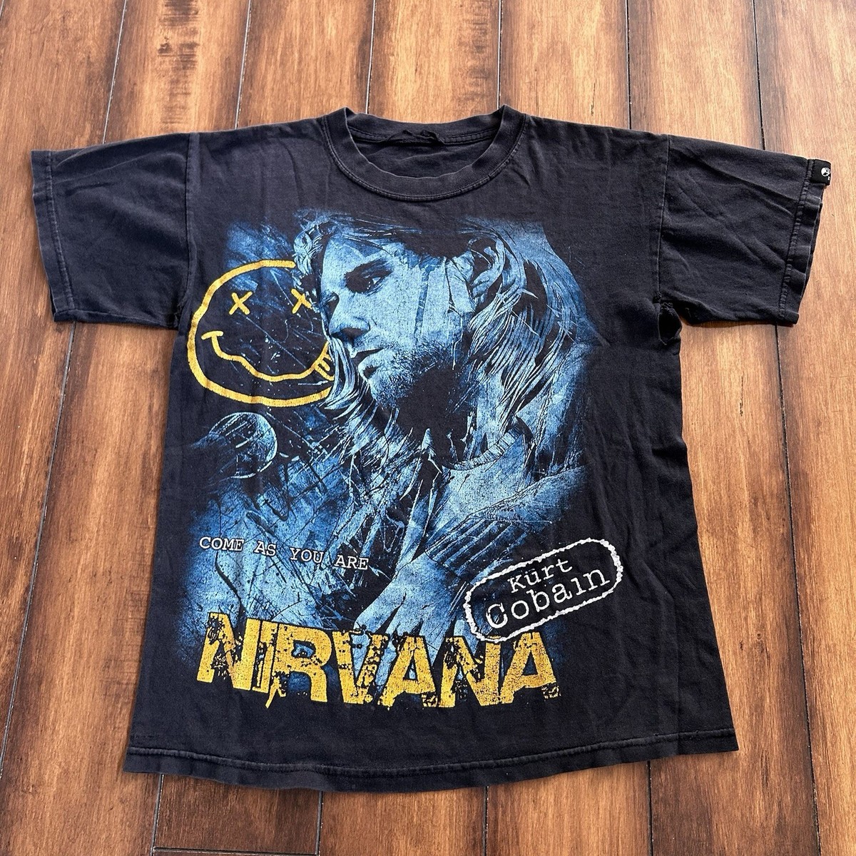 Vintage Nirvana Kurt Cobain T-Shirt Mexican Bootleg Thrashed