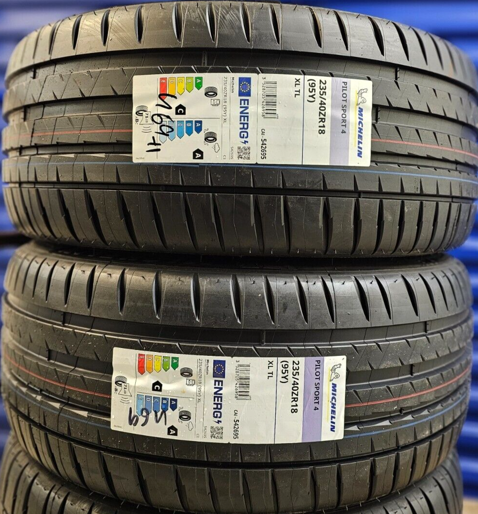 2X NEW MICHELIN PILOT SPORT 4 235/40 ZR18 XL 95Y CAR TYRES 235 40