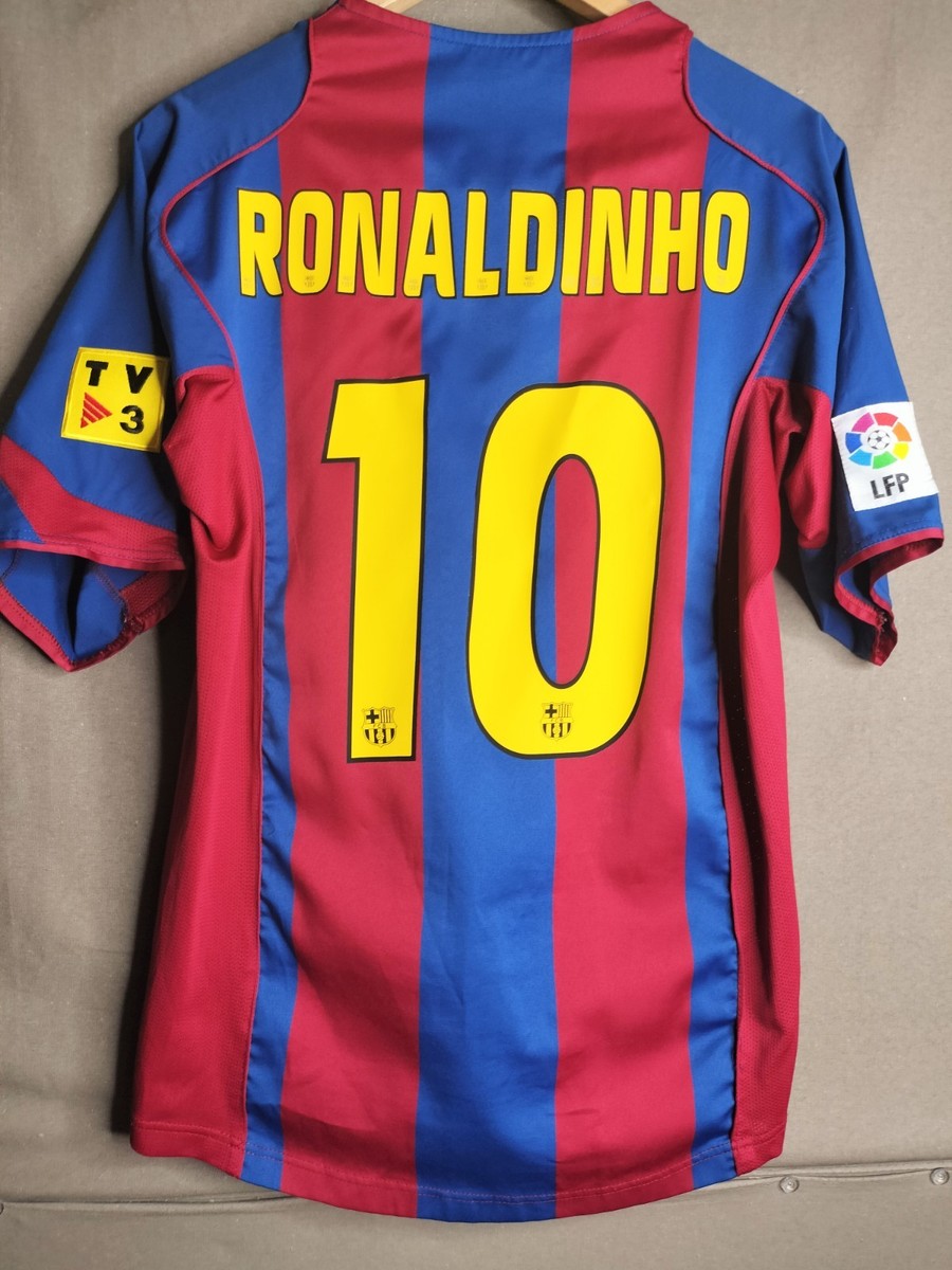 Ronaldinho 10 Medium Jersey FC Barcelona 2004 2005 Home Maglia