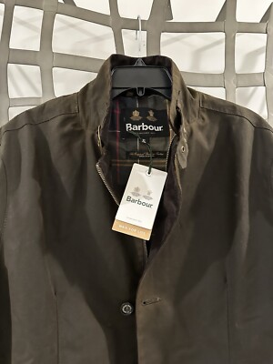 BARBOUR LUTZ Waxed Jacket Olive Rugged Blazer Style MSRP$520