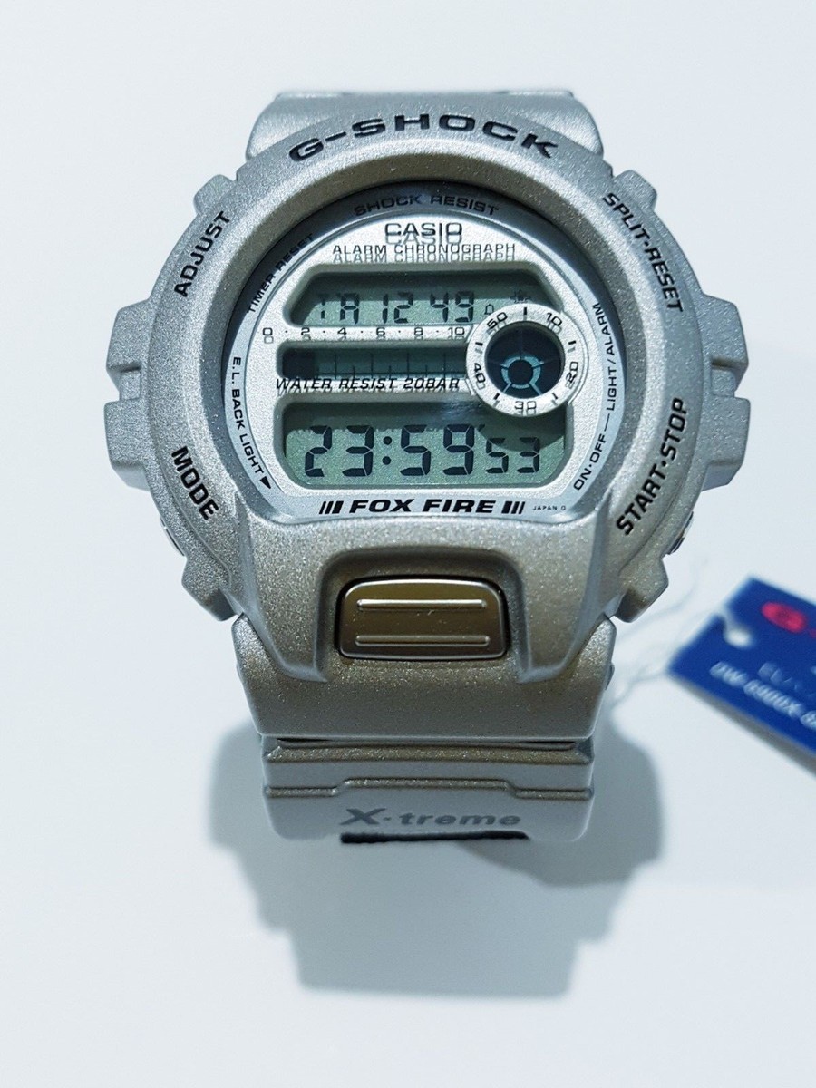 Vintage G-Shock DW-6900 Extreme Metallic Gray Fox Fire Cloth Band