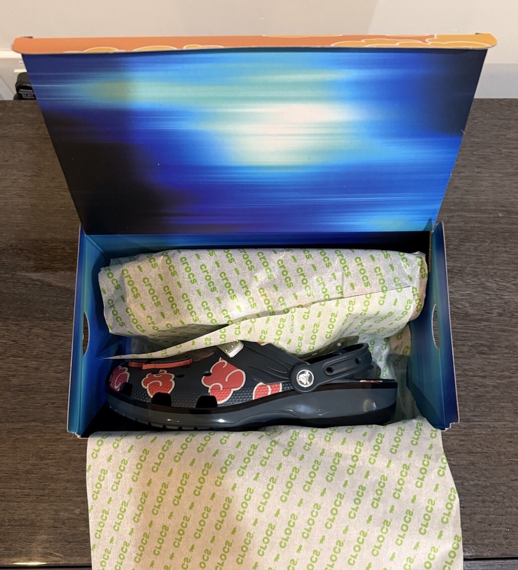 New Crocs Naruto Shippuden x Classic Clog 'Itachi' Mens Size 4-13