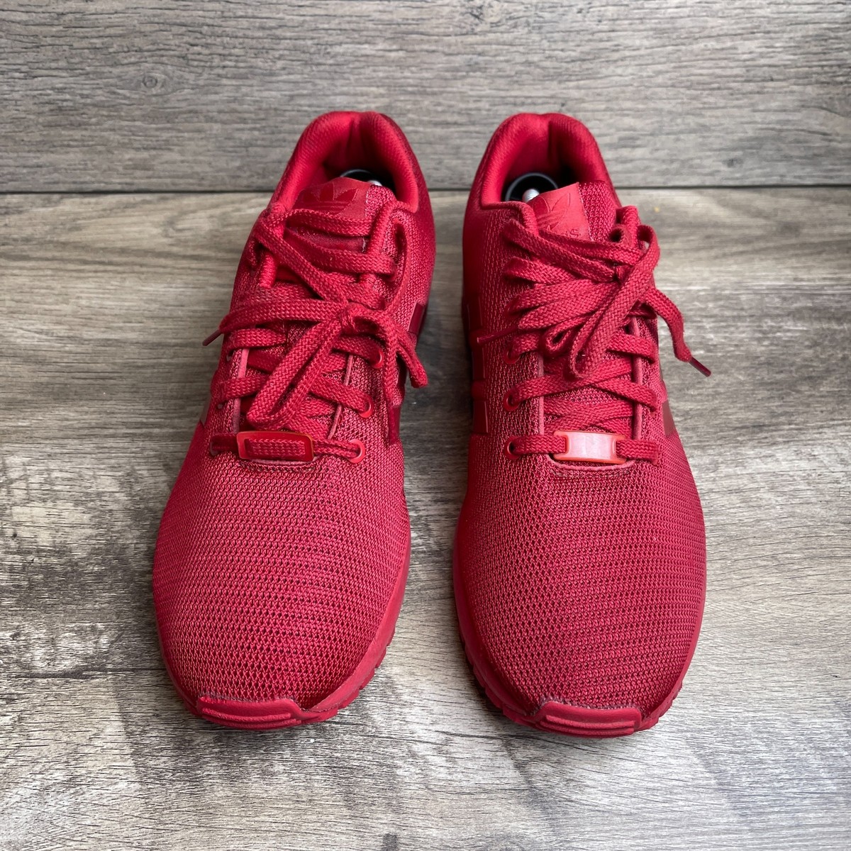 Adidas ZX Flux S32278 Men's 13 Running Shoes Pure Red Lace-Up