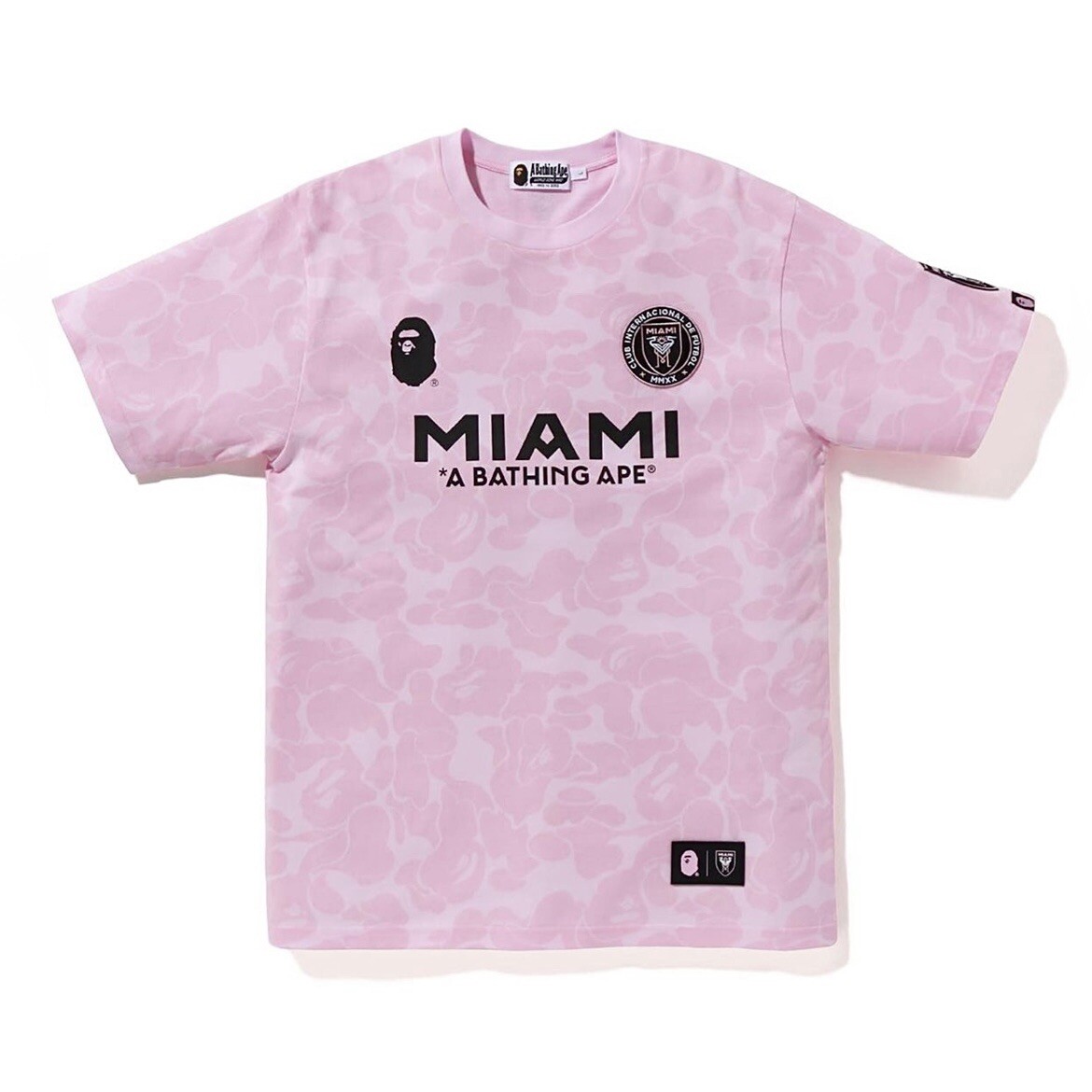 Bape x Inter Miami Pink Camo Shirt size Medium messi jersey soccer