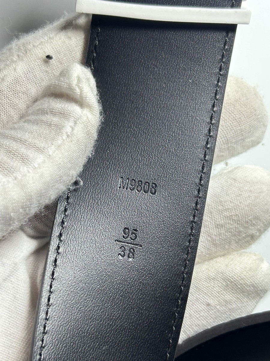 Louis Vuitton Belt Initiales Damier Graphite Black/Grey Size 95/38