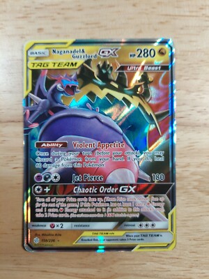 Naganadel & Guzzlord GX 158/236 Cosmic Eclipse NM Ultra Rare