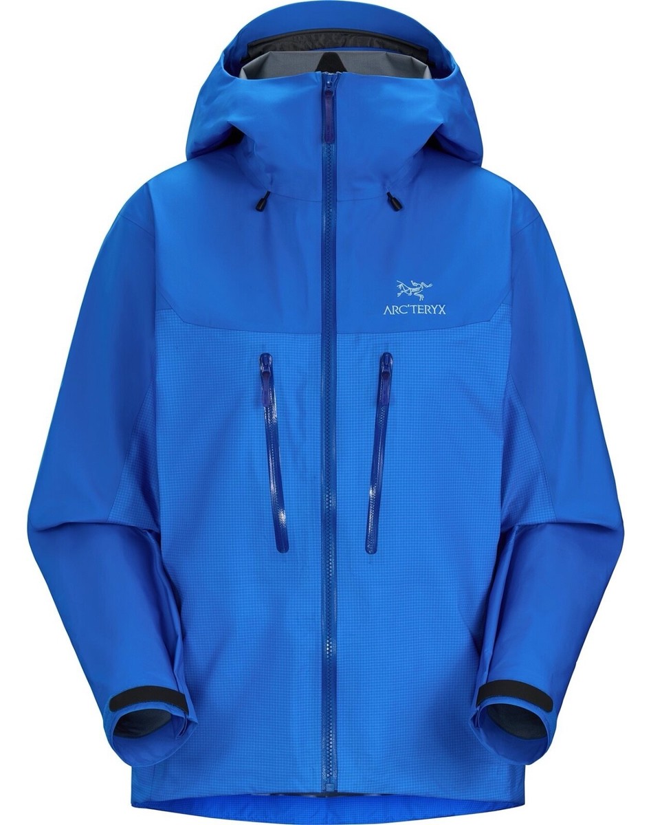 NWT Women's Arc'teryx Blue Alpha Goretex Hooded Waterproof Shell