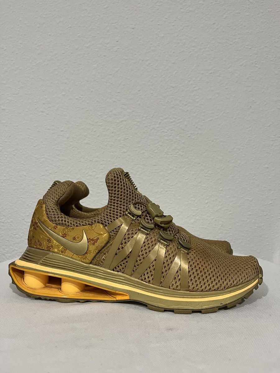 Nike Shox Gravity Metallic Gold AQ8554-700 Running Shoes Women's