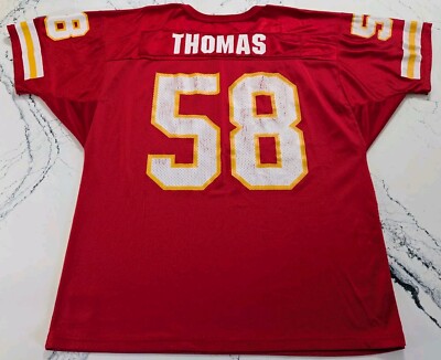 Vintage 90's Wilson Derrick Thomas Kansas City Chiefs #58 Jersey