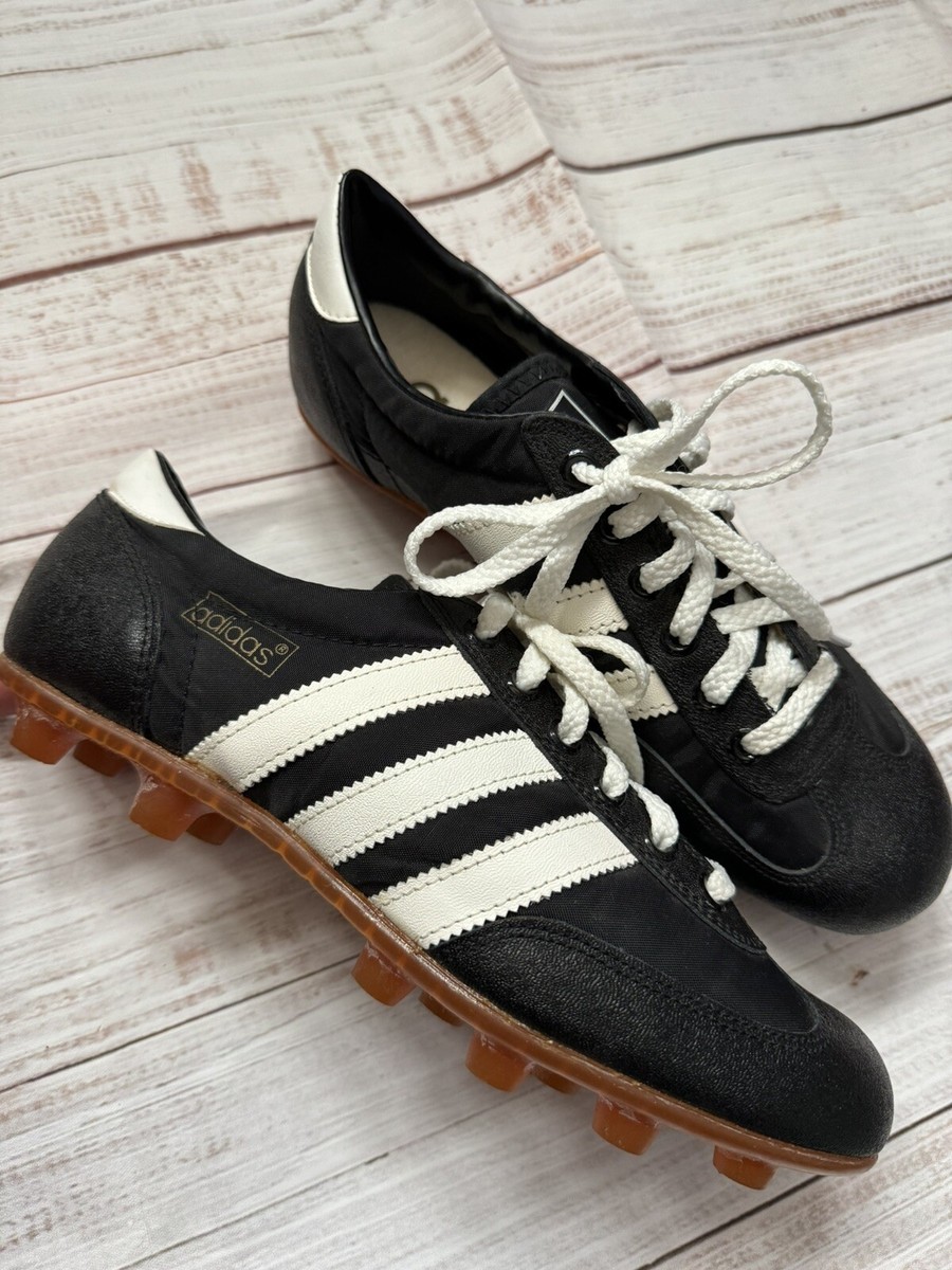 Vintage Adidas American Football Soccer Cleats Rare 70/80's Black