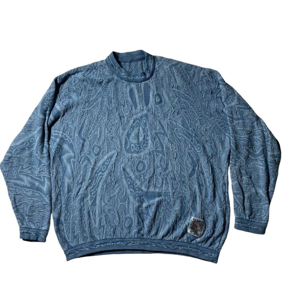 Vintage Coogi Rare Olympics 2000 Sydney Australia Blue Knit 3D