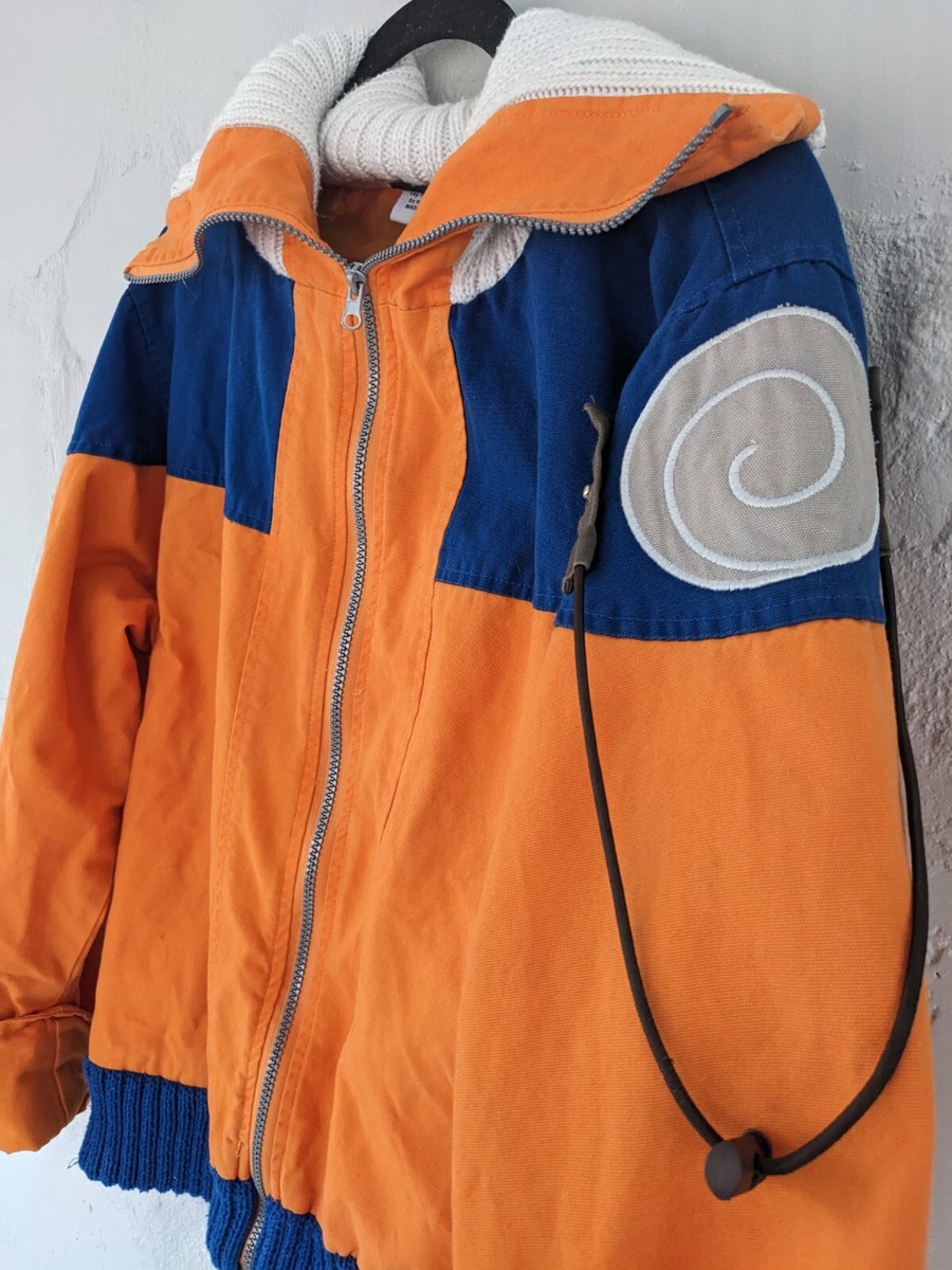 VTG RARE Naruto Viz Media 2002 Full Zip Jacket Orange Blue Anime