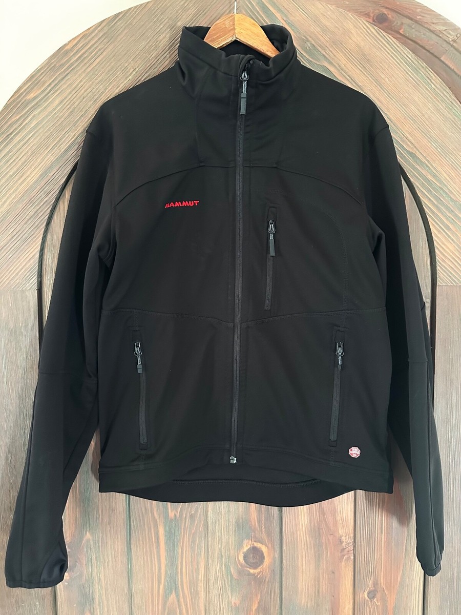 Used Mammut Windstopper Soft Shell Jacket Full Zip Black Men's