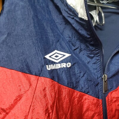 Vintage 90s Umbro Premier Color Block Full Zip Windbreaker Mens XS