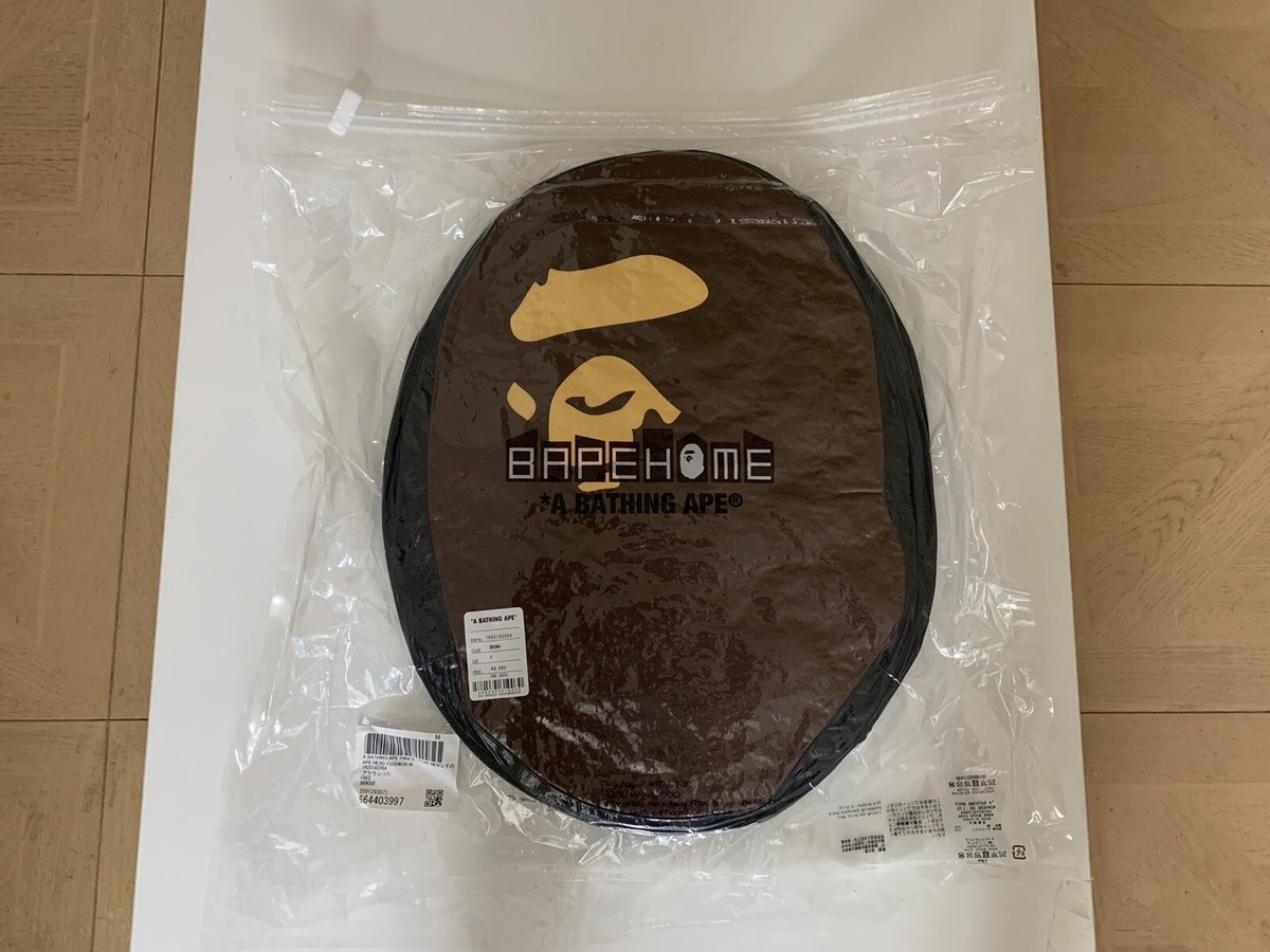 AUTHENTIC A BATHING APE BAPE APE HEAD CUSHION BROWN NEW SALE | eBay