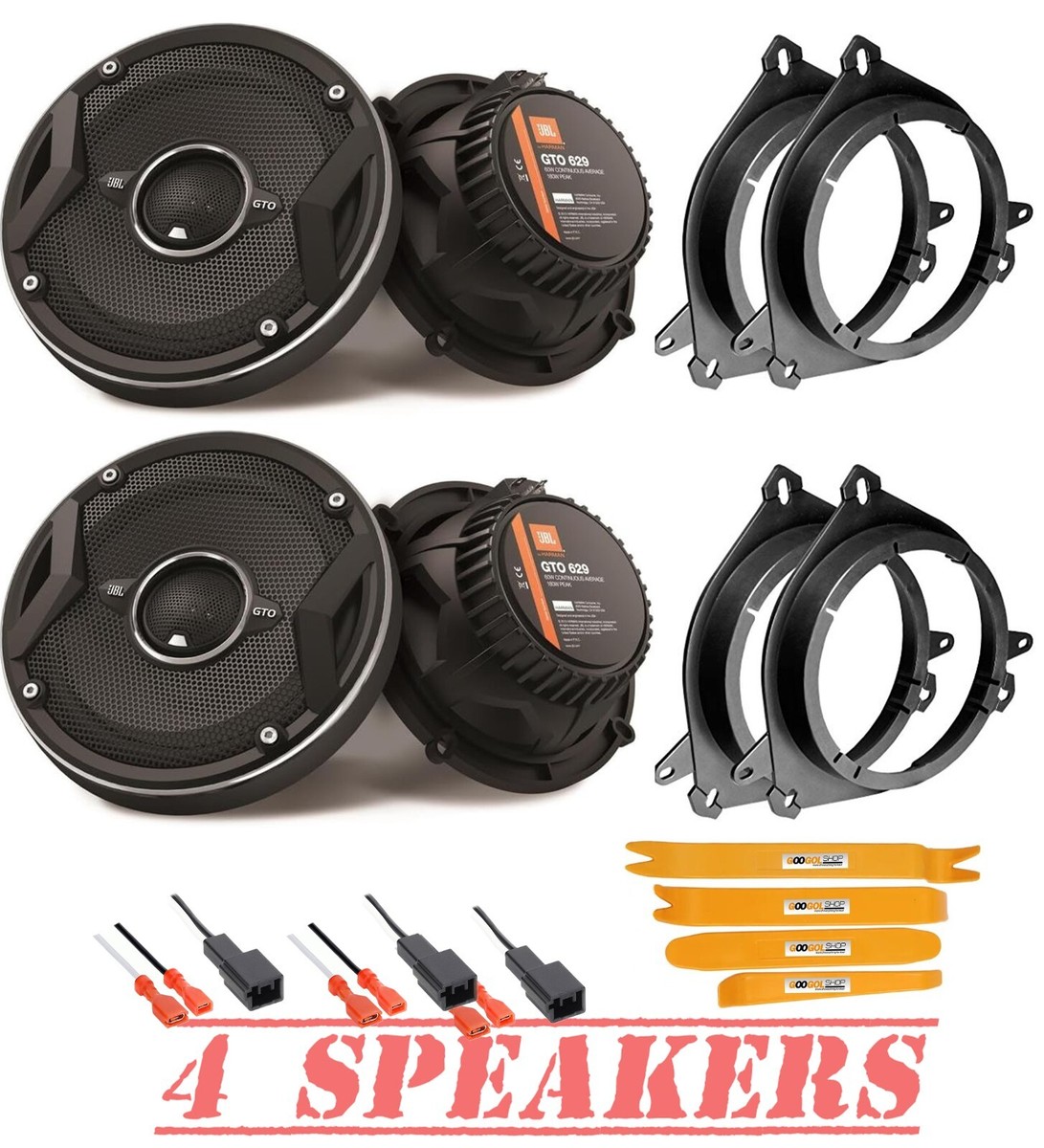 JBL GTO629 6-1/2in. Door Speakers for Front & Rear for 2020-2024