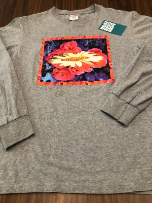 2017 FW17 SUPREME BLOOM FLOWER FLORAL L/S TEE SHIRT HEATHER GREY