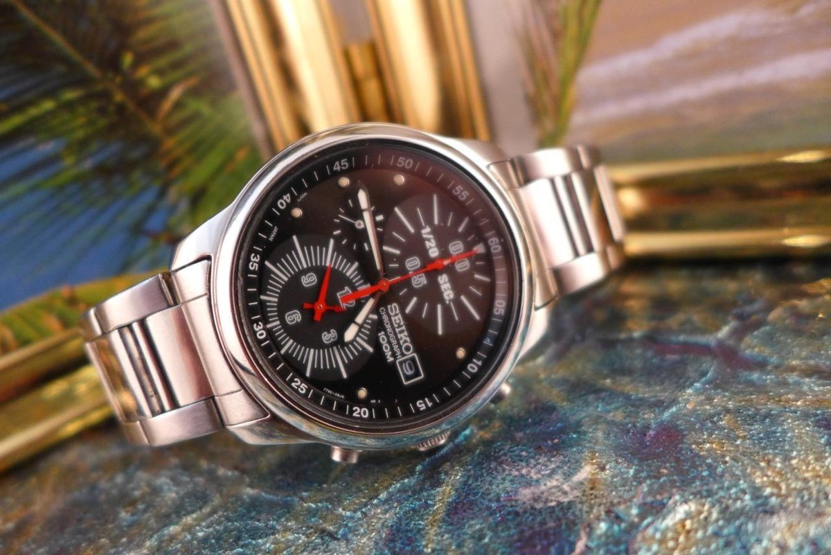 Classic 38mm Seiko Chronograph 7T92-0BM0 men's/ladies Auto 355499
