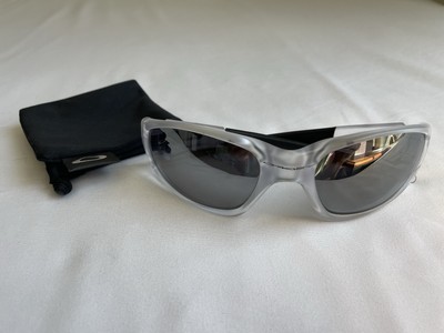 Oakley Straight Jacket Matte Clear Sunglasses - Black Iridium