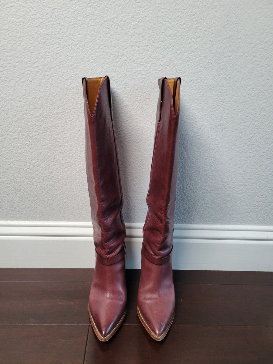 Isabel Marant Burgundy Size 37 Lenskee knee-high boots | eBay