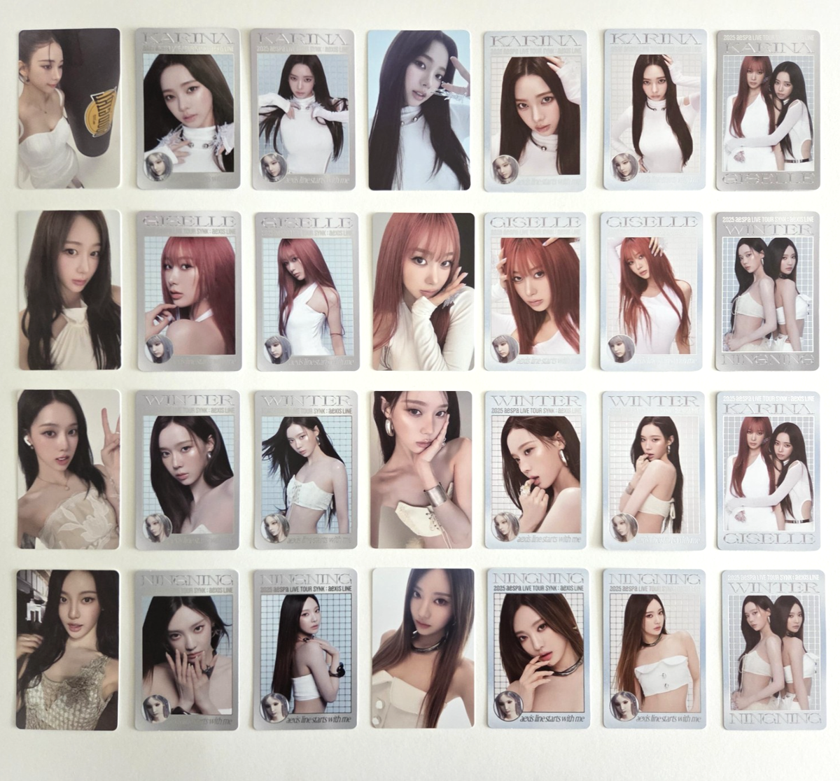 2025 Aespa LIVE TOUR SYNK : aeXIS LINE MD Random Trading Card Set