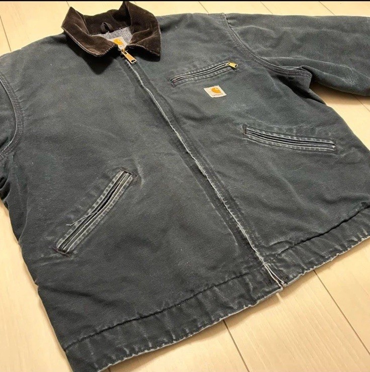 Carhartt Detroit Jacket Made in USA Black Size L Vintage Japan | eBay