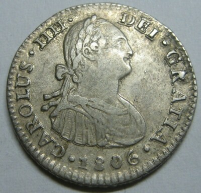1806 MEXICO 1 REAL CHARLES IV CAROLUS IIII SPANISH SILVER COLONIAL