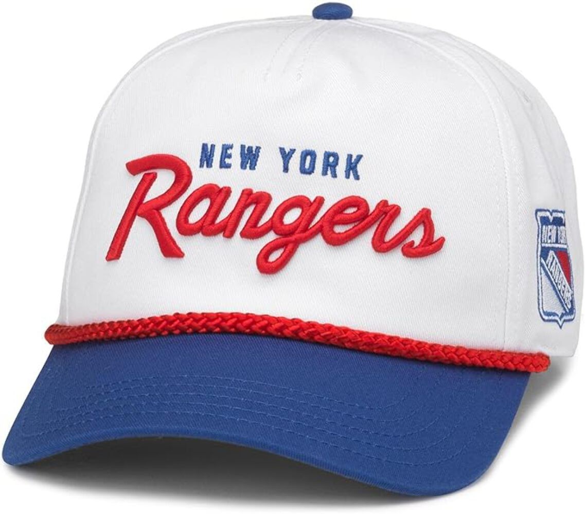 American Needle New York NY Rangers NHL Rope Hat Hockey Cap White