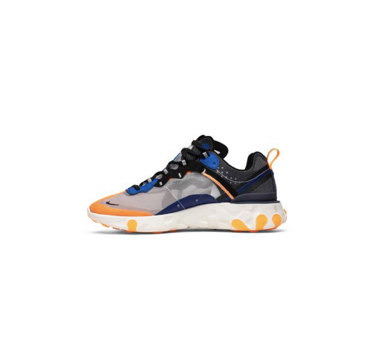 Brand New Nike React Element 87 Thunder Blue Total Orange Size 9.5