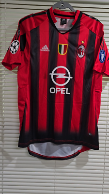 AC MILAN HOME ITALY 04/05 - RETRO - SOCCER - RED - MALDINI # 3