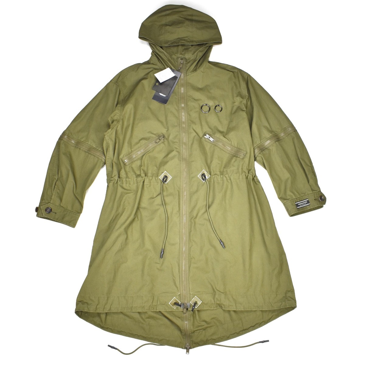 NWT $1440 UNDERCOVER Jun Takahashi Olive Full Zip Parka Coat Men's