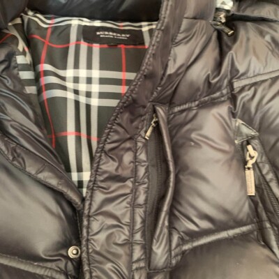Burberry Black Label Down Jacket pocket zipper logo size L fashion