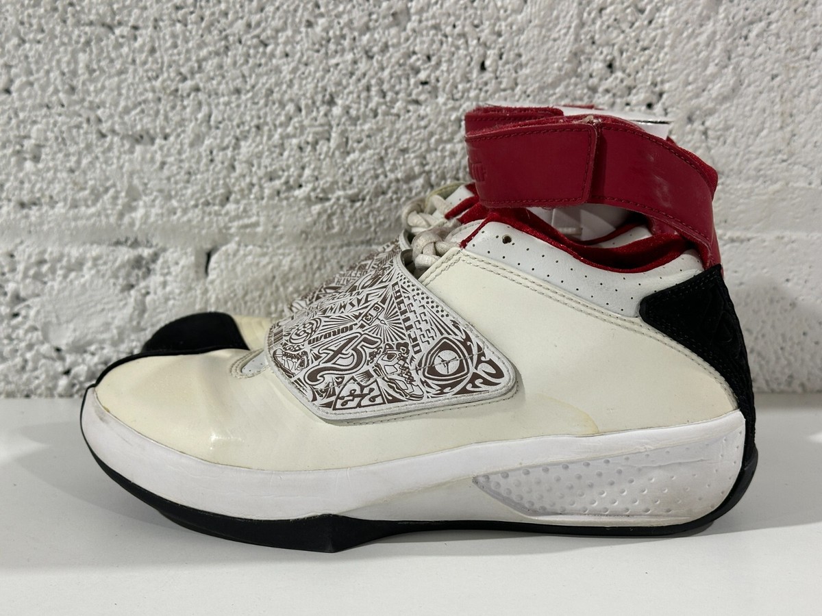 Nike Air Jordan 20 XX OG White Red Black 310456-161 Used GS Sz 5Y