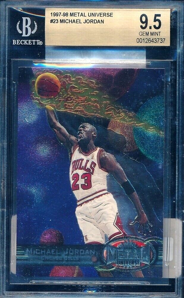 BGS 9.5 MICHAEL JORDAN 1997-98 FLEER METAL UNIVERSE #23 BULLS HOF