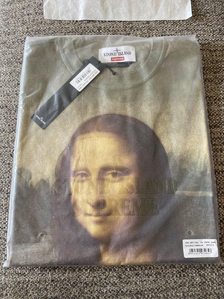 SUPREME x STONE ISLAND Mona Lisa Top Size M-Med SS22 Tee New SHIPS
