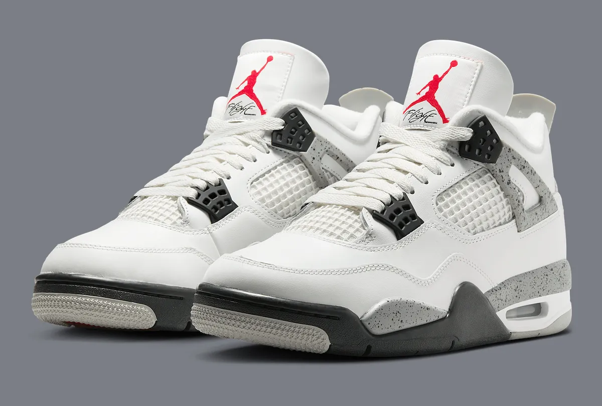 Size 9.5 - Air Jordan 4 Retro OG 2025 White Cement for sale online