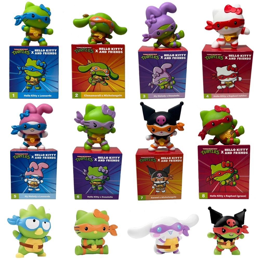 2025 Teenage Mutant Ninja Turtles Hello Kitty Happy Meal Toys 1-12