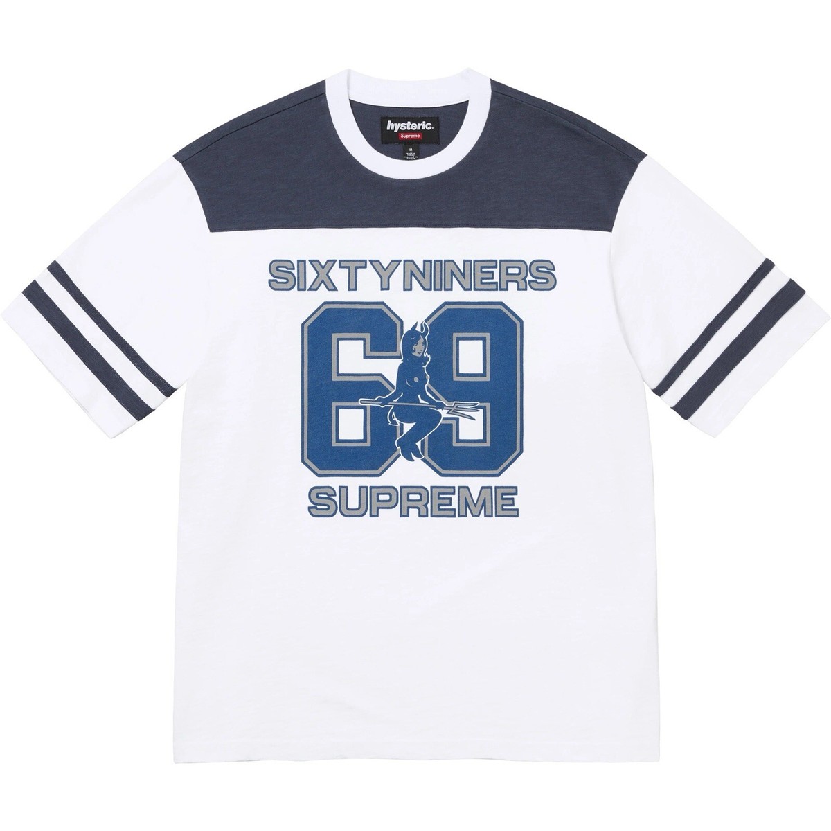 SUPREME®/HYSTERIC GLAMOUR 69 FOOTBALL TOP JERSEY White FW24 Men's