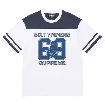 SUPREME®/HYSTERIC GLAMOUR 69 FOOTBALL TOP JERSEY White FW24 Men's