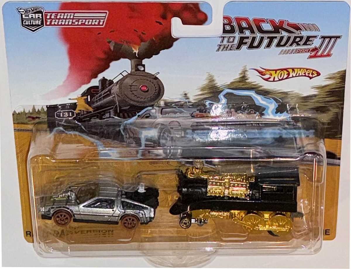 Time Machine w/Train Custom Hot Wheels Team Transport Set 