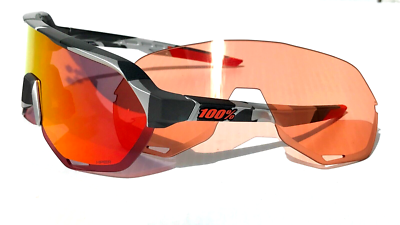 100% Percent S2 Soft Tact Grey Camo HiPER Red Mirror Lens Sunglass