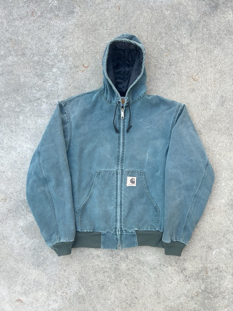 Vintage 90s J06 HTG Carhartt Hooded Jacket Size M Made In USA | eBay