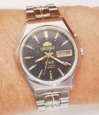 Orient Calendar Automatic Mens Watch. 21 jewels. All stainless